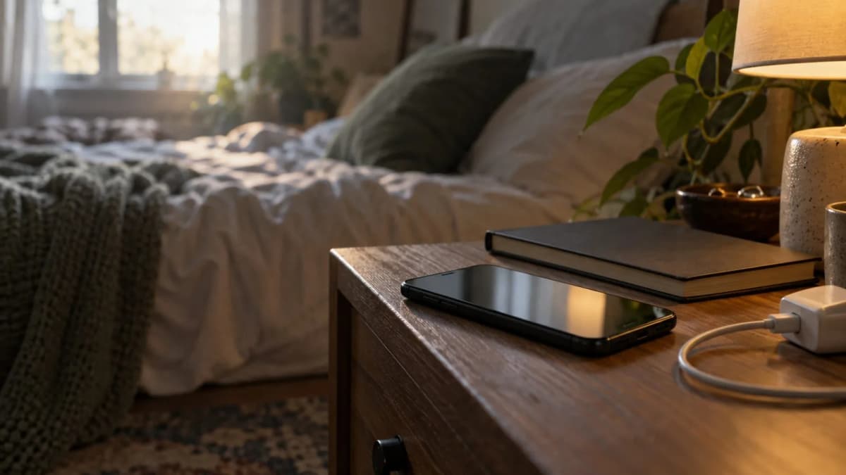 A hand holds an iPhone in warm lamplight. / TokenPost.ai