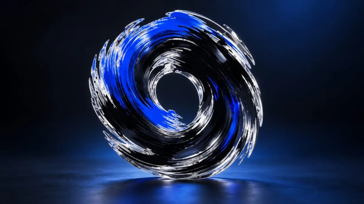 A brushed silver token sits beyond an open exchange gate / TokenPost.ai
